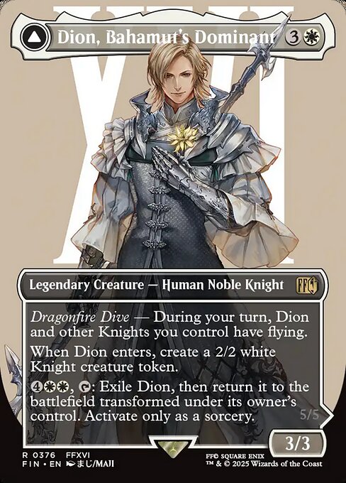 Dion, Bahamut's Dominant // Bahamut, Warden of Light (FIN #376) (Final Fantasy)