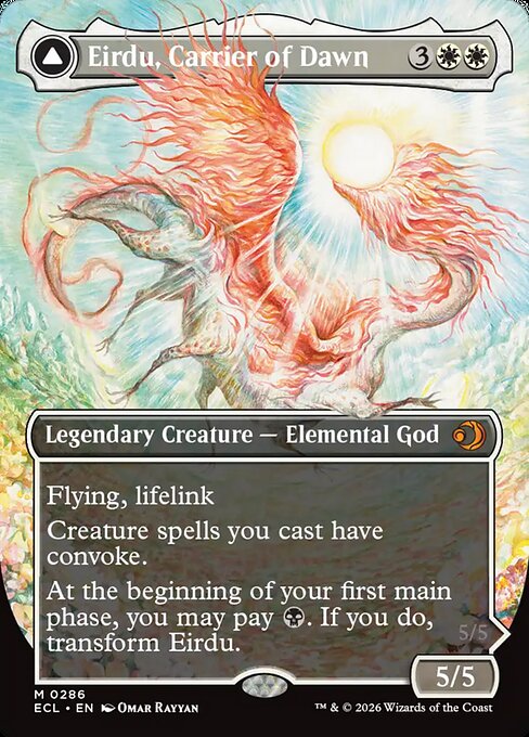 Eirdu, Carrier of Dawn // Isilu, Carrier of Twilight (ECL #286) (Lorwyn Eclipsed)