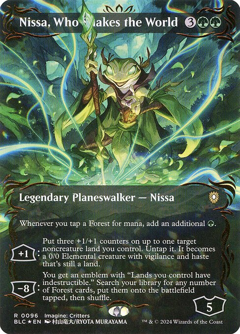 Nissa, Who Shakes the World (BLC #96) (Bloomburrow Commander)