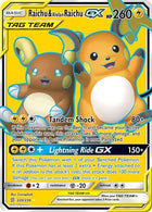Raichu & Alolan Raichu GX (Full Art) (SM - Unified Minds #220/236)