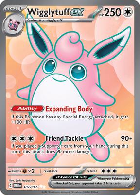 Wigglytuff ex (SV: Scarlet & Violet 151 #187/165)