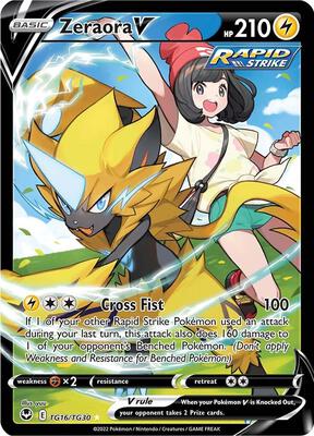 Zeraora V (SWSH12: Silver Tempest Trainer Gallery #TG16/TG30)