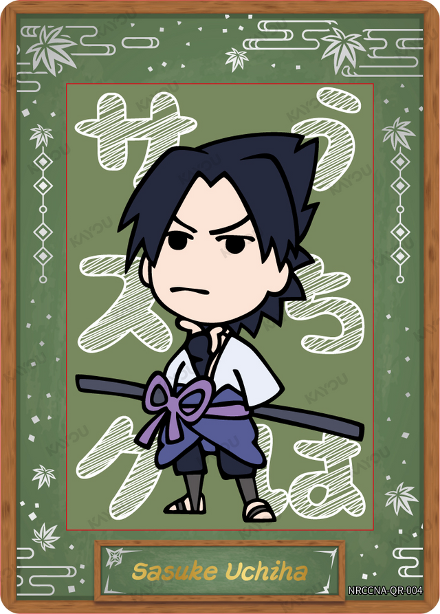 Sasuke Uchiha QR NRCCNA-QR-004 KAYOU Naruto Ninja Age card