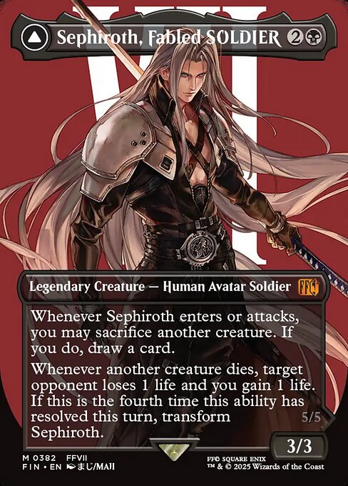 Sephiroth, Fabled SOLDIER // Sephiroth, One-Winged Angel (FIN #382) (Final Fantasy)